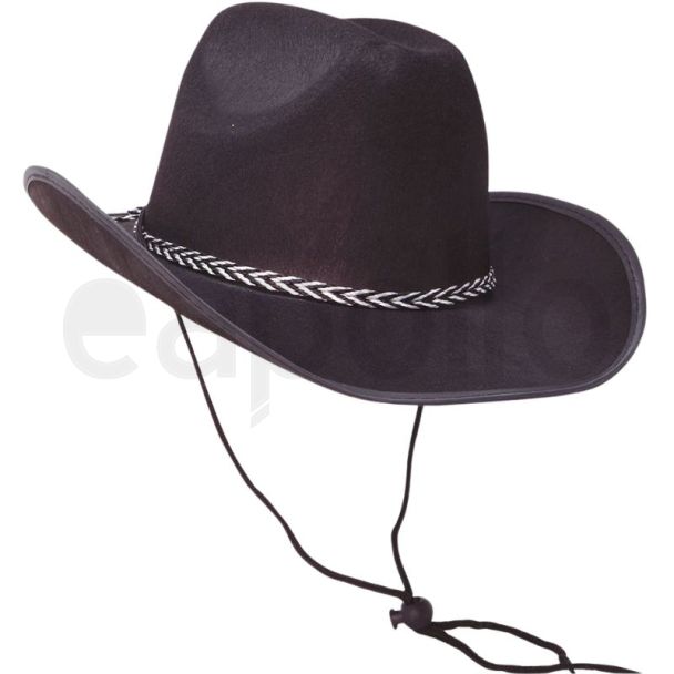 Classic Cowboy Hat - Felt - Black