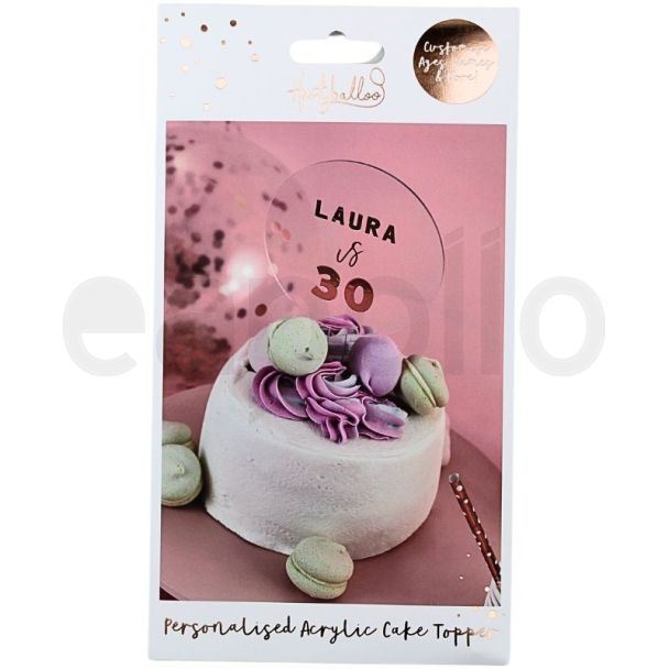 Customised Cake Topper - Rose Gold 