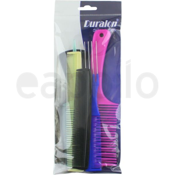 Duralon Family Hair Comb Set - 6pcs - Assorted