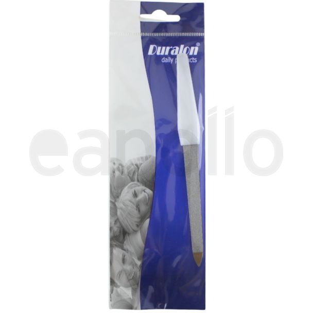 Duralon Single Nail File with White Plastic Grip - 5 Inch