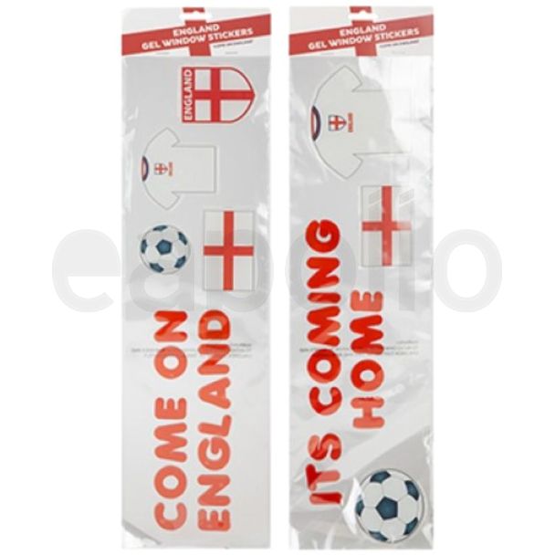 England Gel Window Stickers – Assorted (15cm x 55cm)