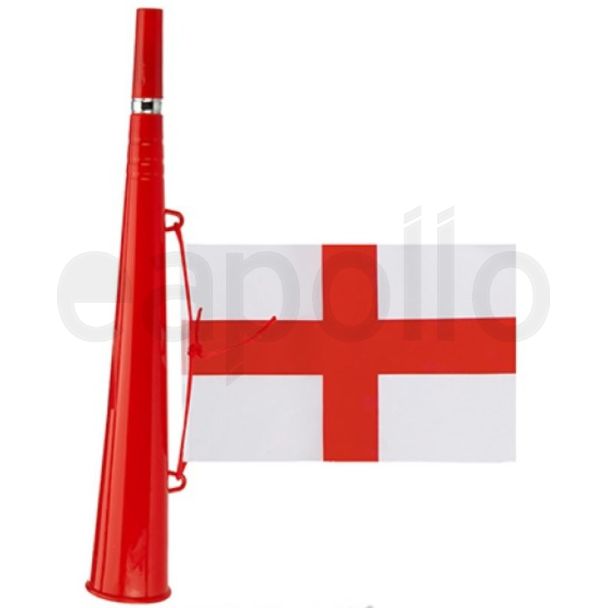 England Supporters Horn With Flag