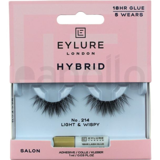 Eylure Hybrid Eyelashes With Glue - No.214 Light & Wispy