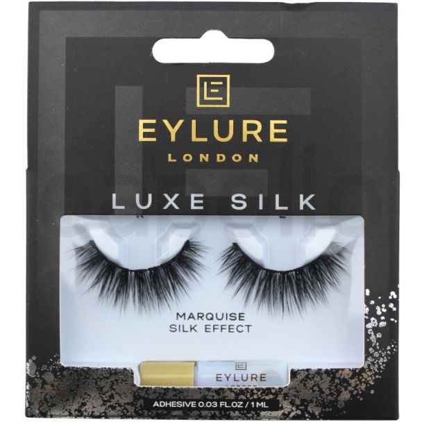 Eylure Luxe Silk Eyelashes With Glue - Marquise Silk Effect 
