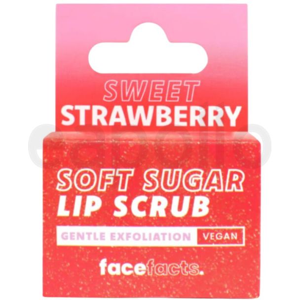 Face Facts Sweet Strawberry Soft Sugar Lip Scrub -10g