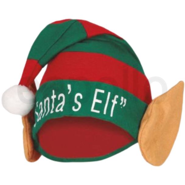 Festive Elf Hat with Pointed Ears
