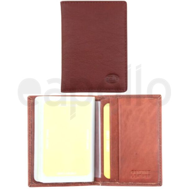 Florentino Genuine Leather Credit Card Holder - Red Brown Colour