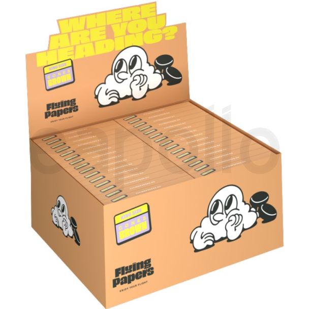Flying Papers King Size Brown Pre-Rolled Cones (4x60 Per Box)