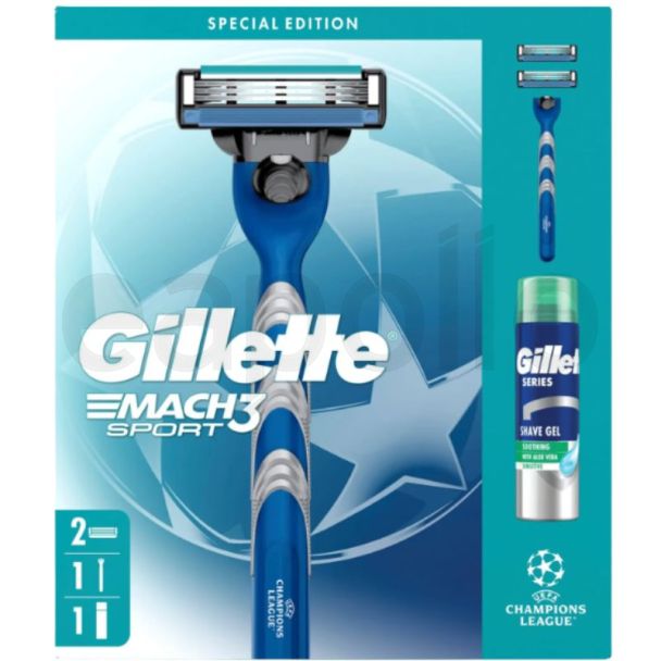 Gillette Mach 3 Sport Gift Set - (Razor & Shaving Gel)