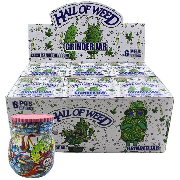 Hall Of Leaf 3-Part Glass Handmuller Jar (300ml) - Assorted