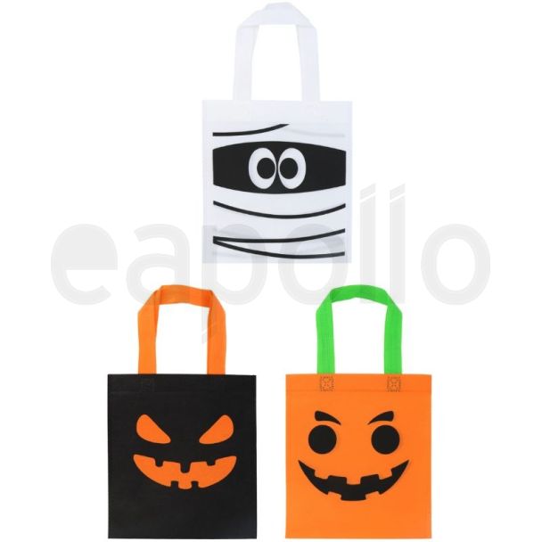 Halloween Treat Bags - 3 Assorted Designs - 21.5cm x 24cm
