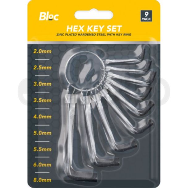Hex Key Set- 2.0mm - 8.0mm