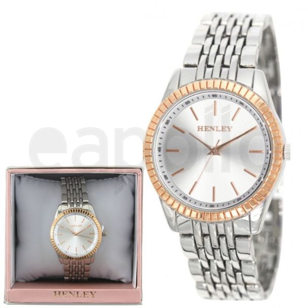 Ladies Henley Metal Bracelet Watch - Silver