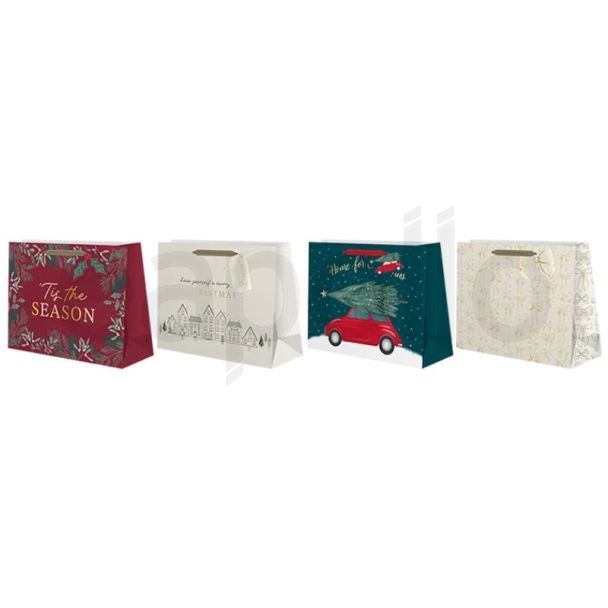 Large Shopper Christmas Gift Bag - Assorted - 27.5x37.2x12cm
