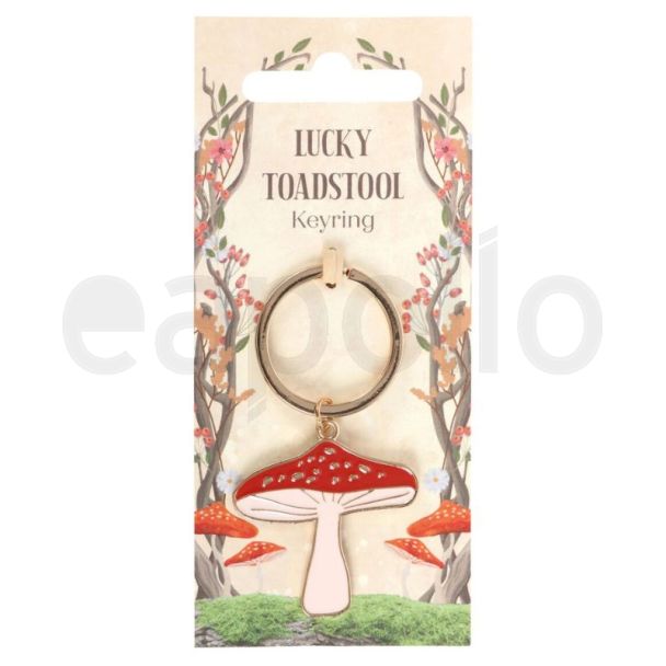Lucky Toadstool Keyring - Mushroom Themed