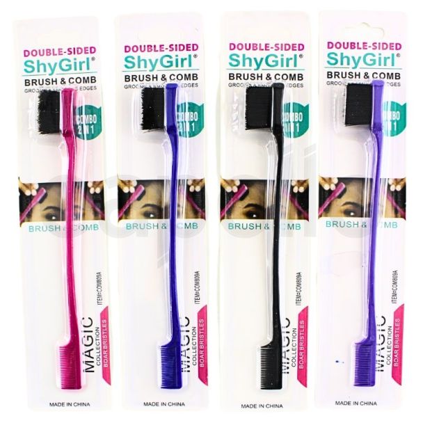 Magic Collection Double Sided Edge Comb & Brush - Assorted - 18cm