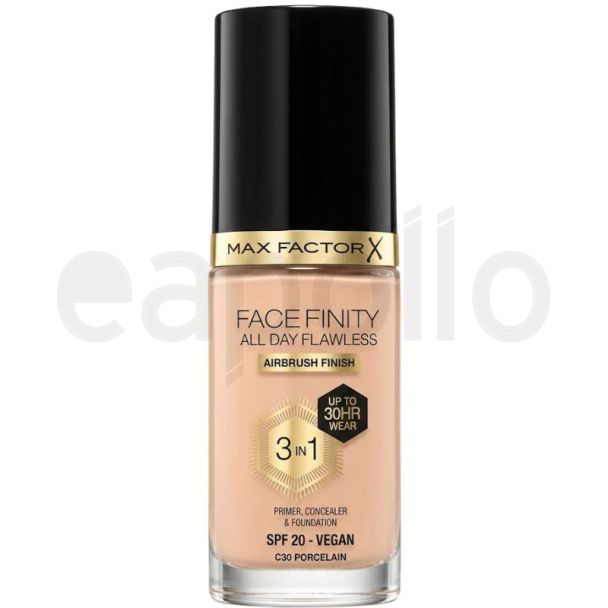 Max Factor Facefinity 3-in-1 SPF20 Foundation – C30 Porcelain (30ml)
