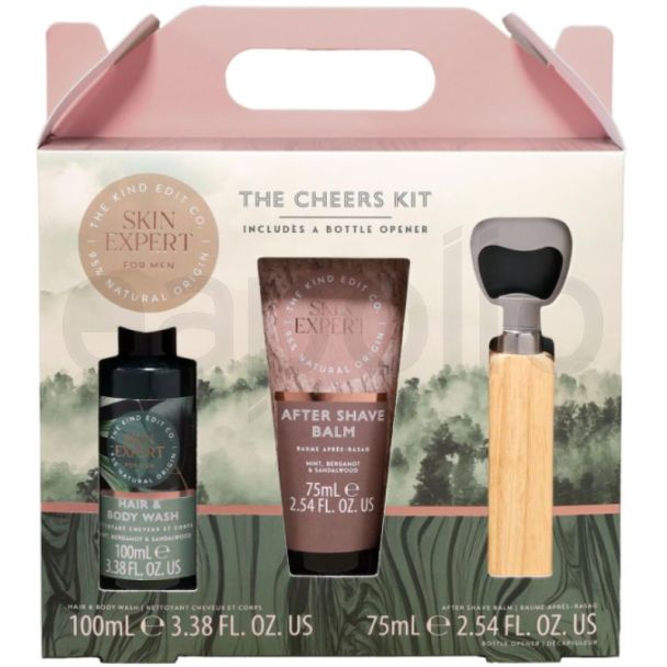 The Kind Edit Co. Skin Expert For Men Cheers Kit Gift Set