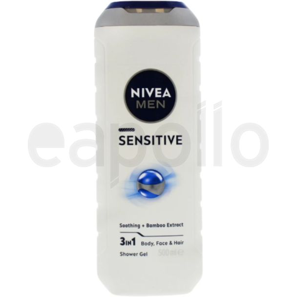 Nivea Men 3in1 Sensitive Shower Gel - 500ml