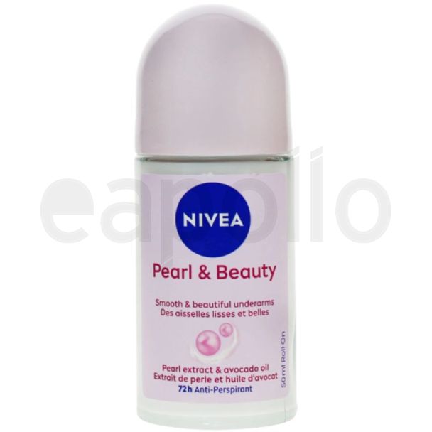 Nivea Roll On 72h Anti-Perspirant Deodorant 50ml - Pearl & Beauty