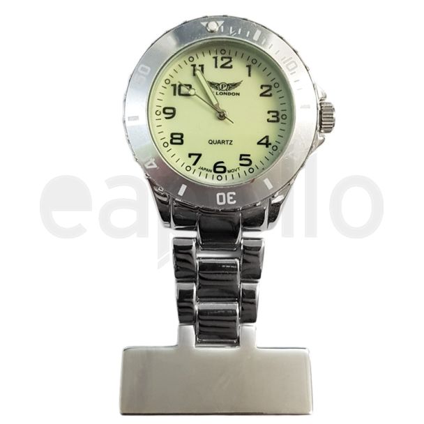 NY London Glow in The Dark Fashion Fob Watch - Silver