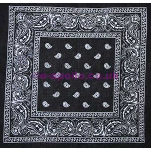 Wholesale Paisley Bandanas - Black