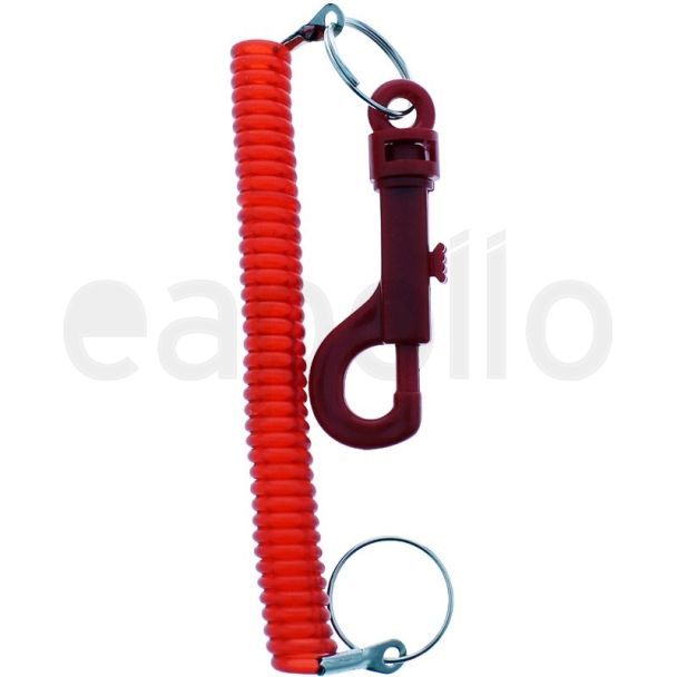 Plastic Spiral Coiled Key Rings - Assorted 12 cm