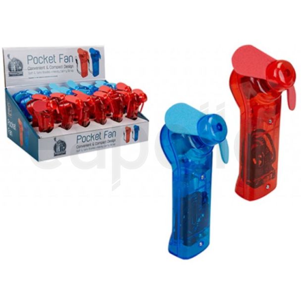 Manhattan Gift Company Red/Blue Pocket Fan 