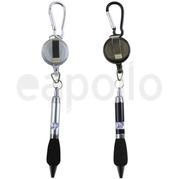 Keyring Pull Pen with Black String – (11cm)