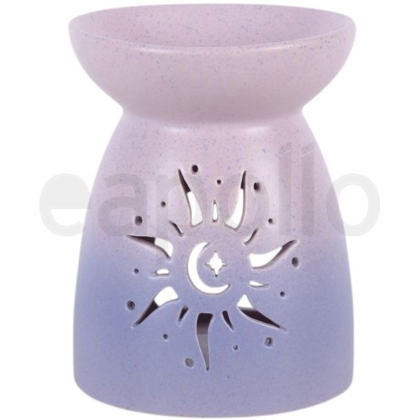 Purple Sun Cut Out Ceramic Oil Burner - 13cm