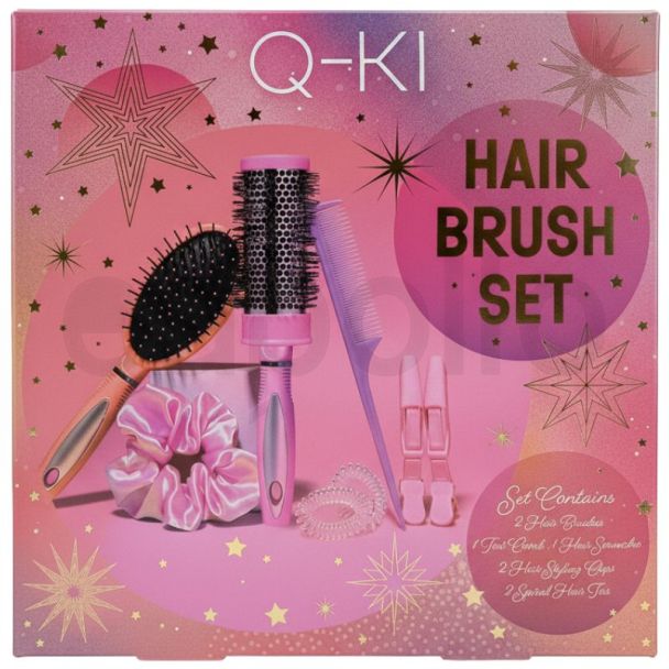 Q-KI 8pcs Hair Brush Gift Set