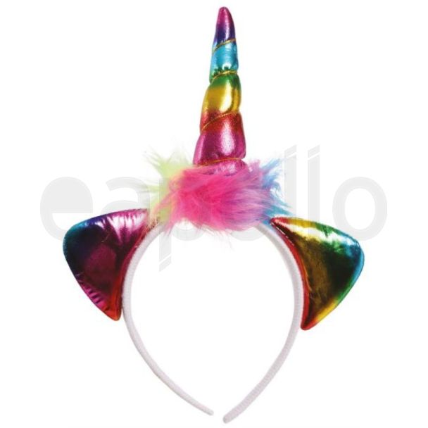Rainbow Unicorn Headband With Ears