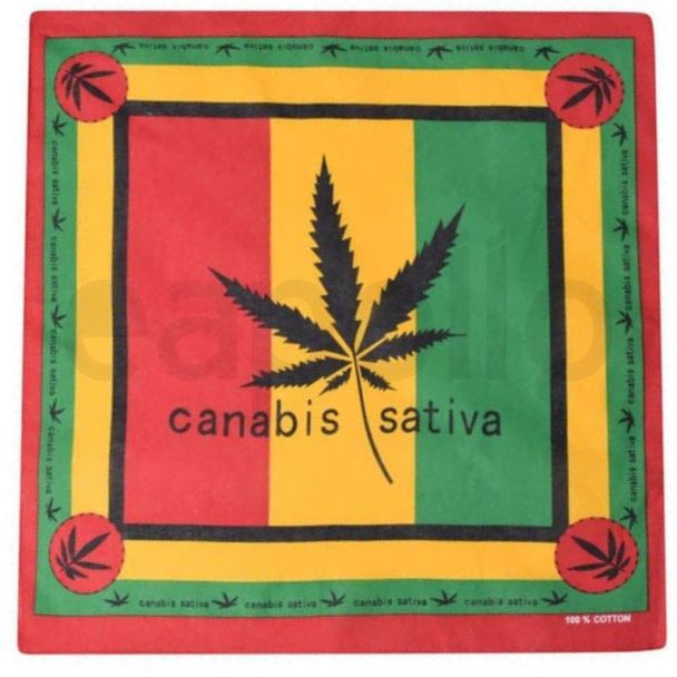 Red, Yellow & Green Leaf Print Bandana