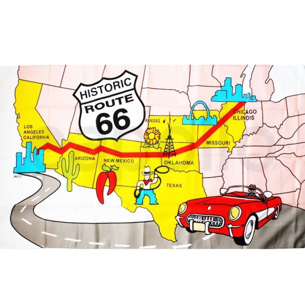 Route 66 Flag - 5ft x 3ft