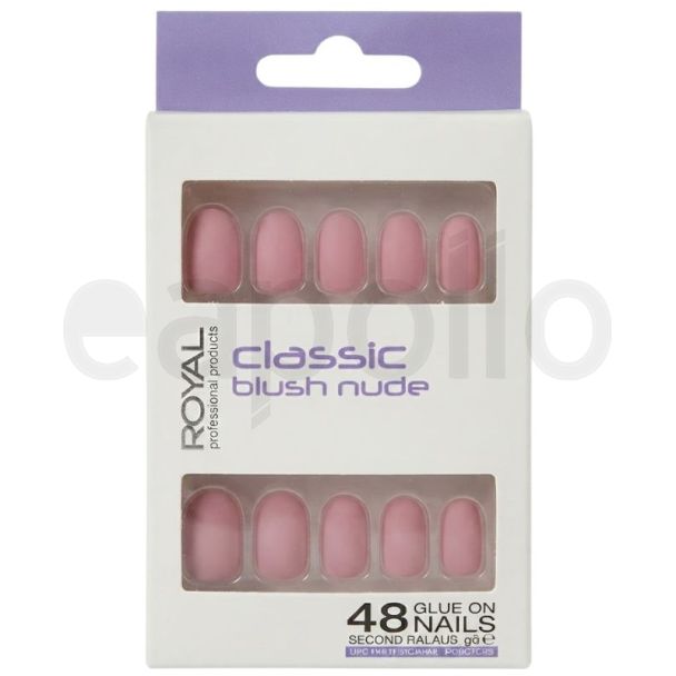 Royal Cosmetics 48 Glue-On Nails - Classic Blush Nude