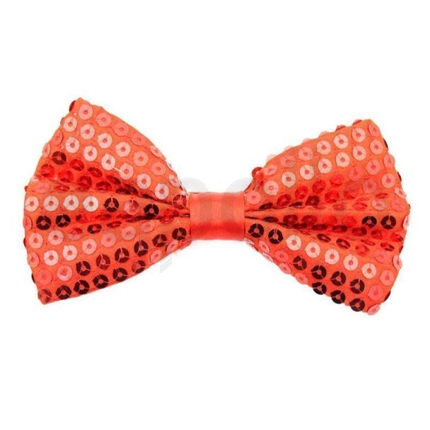 Sequin Bow Tie - Red