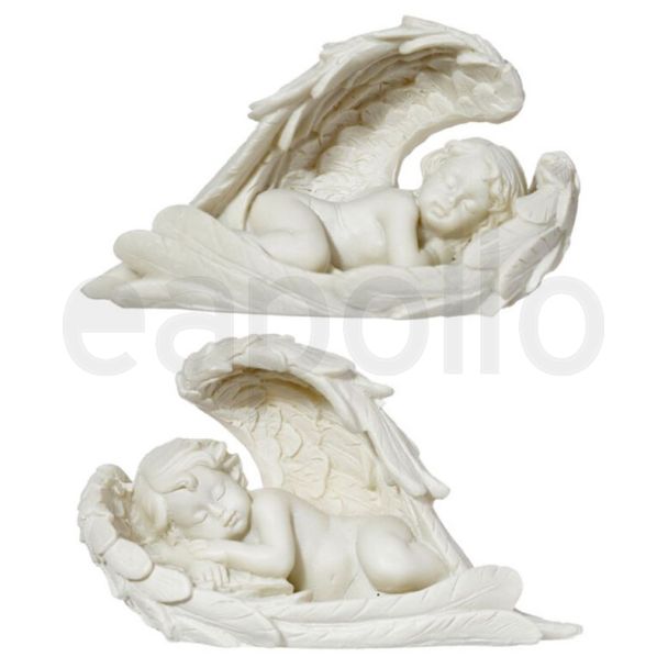 Wholesale Sleeping Cherub With Long Wings - Assorted 5cm 