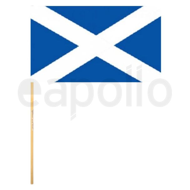 Scotland Hand Flag With Wooden Stick 