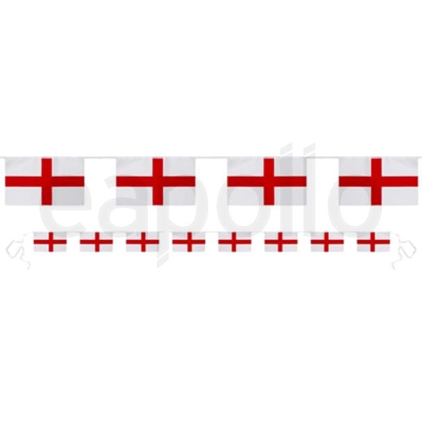 St. George Plastic Bunting with 8 Flags  (8"x 5" flags)