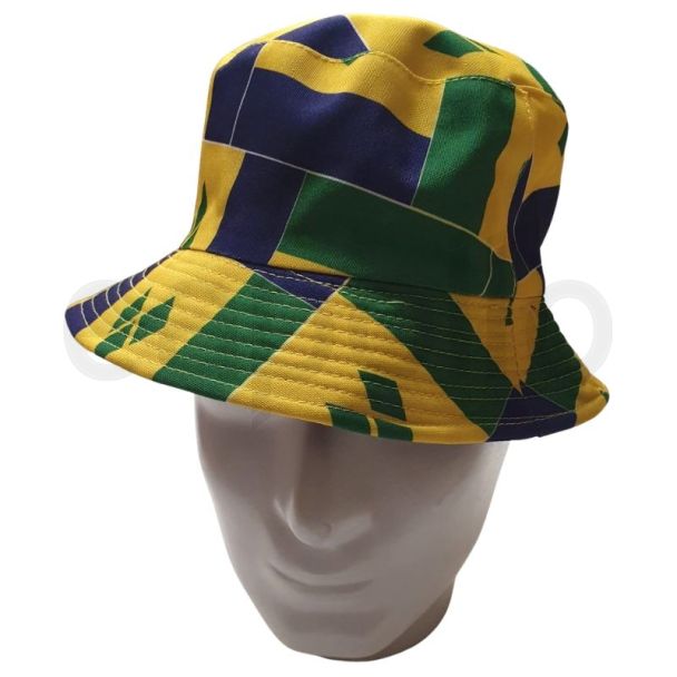 Adults 100% Cotton St. Vincent & Grenadines Flag Design Bucket Hat