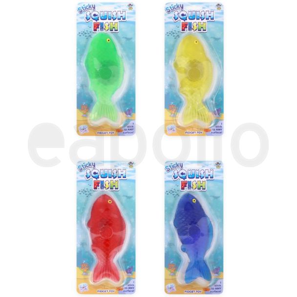 Stretchy Sticky Fish Toy - Assorted - 17.6cm x 6.5cm