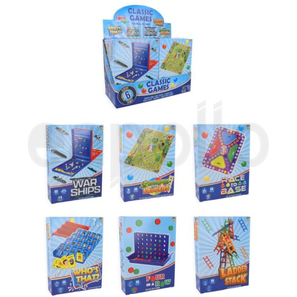 Travel Games - 6 Assorted Classic Games