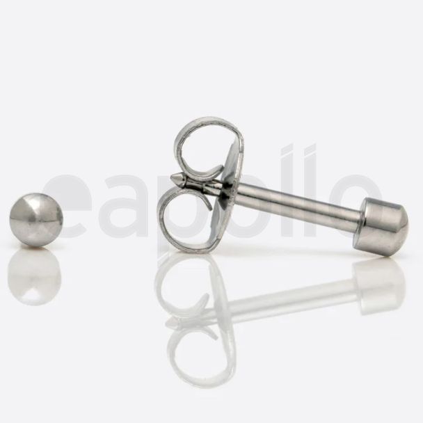 Studex Mini Stainless Silver Ball Studs - DCNM200W