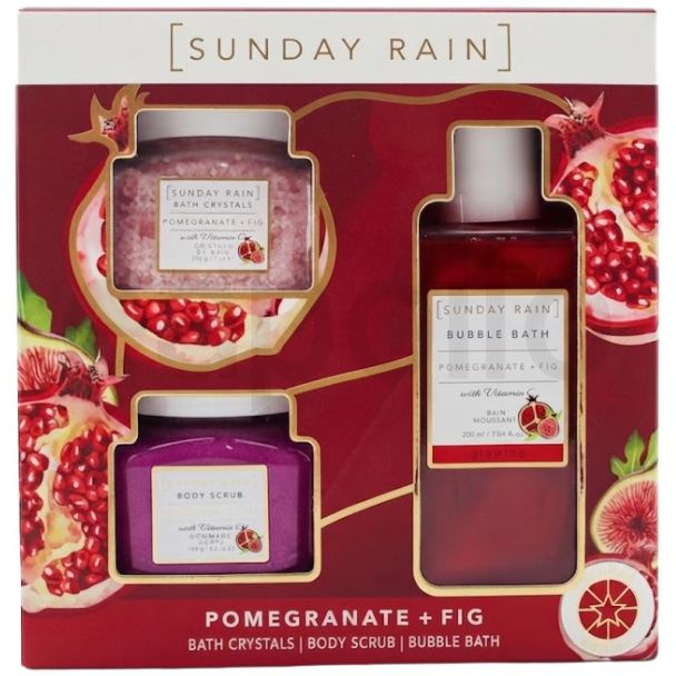 Sunday Rain Pomegranate & Fig Body Trio Set -  3pcs Gift Set