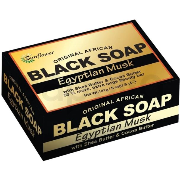 Sunflower Original African Black Soap Egyptian Musk -141g
