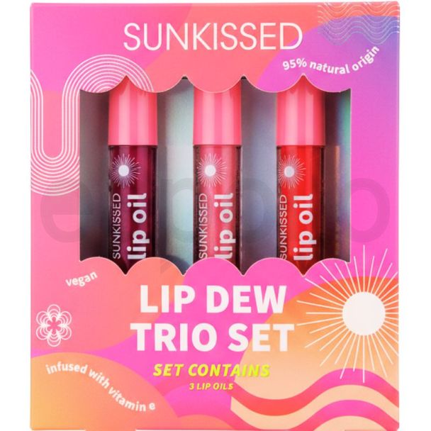 Sunkissed Lip Dew Trio Gift Set (3 Lip Oils)