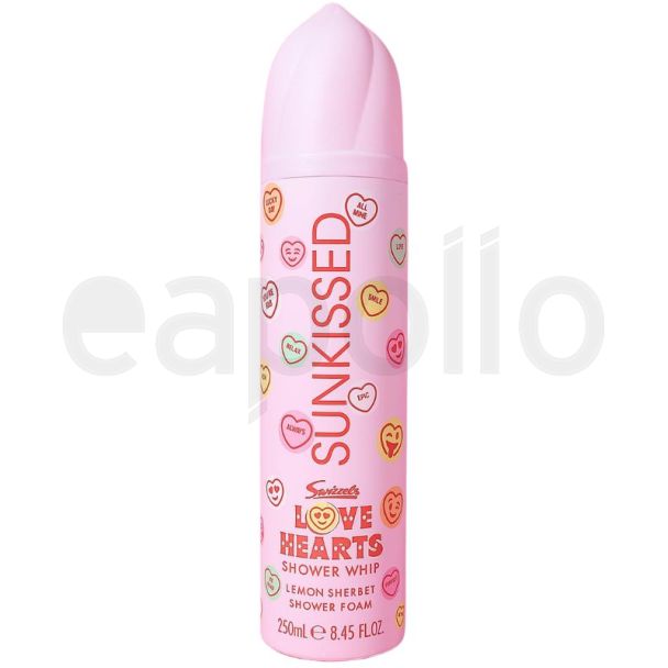 Sunkissed x Love Hearts Lemon Sherbet Shower Foam (250ml)
