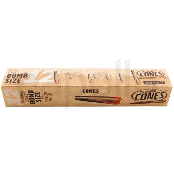 The Original Cones Natural Pre-Rolled Cones - Bomb Size 12pcs