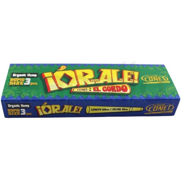 The Original Cones Bomb Size Organic HMP Pre-Rolled Cones - Orale Green (3pcs)