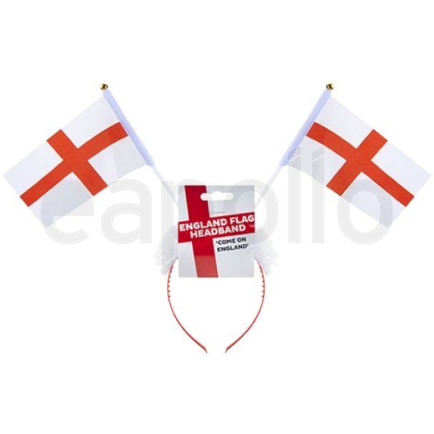Twin St George Flags on Alice Band